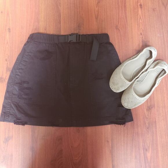 CARMAR BLACK RAW BELTED MINI SHIRT SIZE 8 - Picture 9 of 9